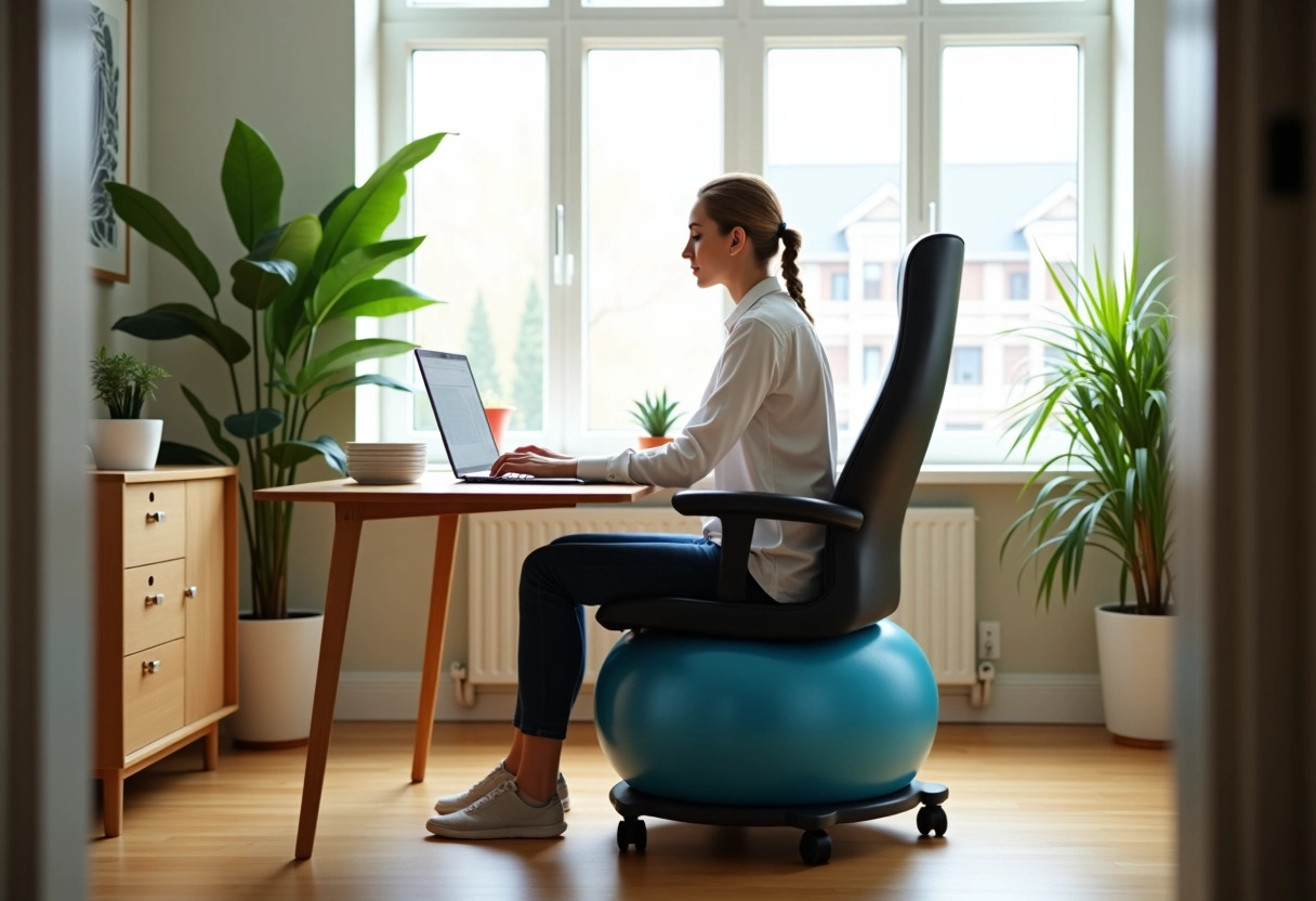 chaise-ballon posture